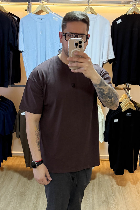 Polera Oversize Normal - Heavy Cotton - Dark Chocolate