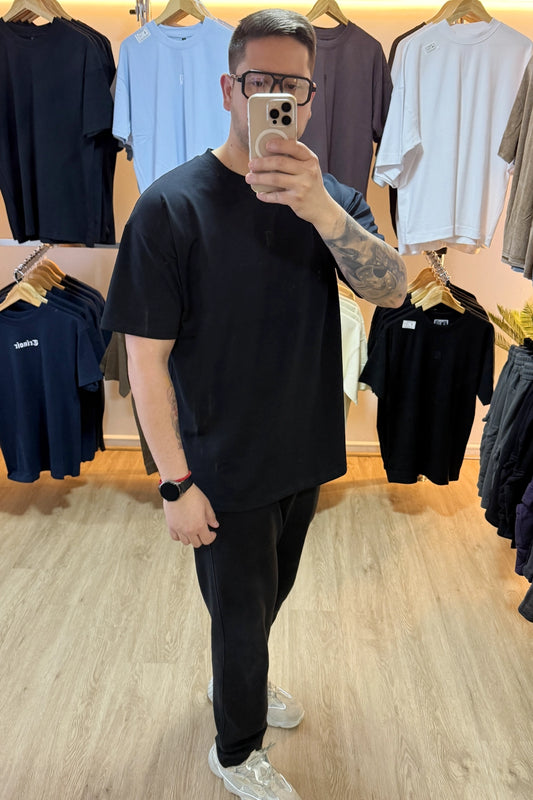 Polera Oversize Normal - Heavy Cotton - Negro