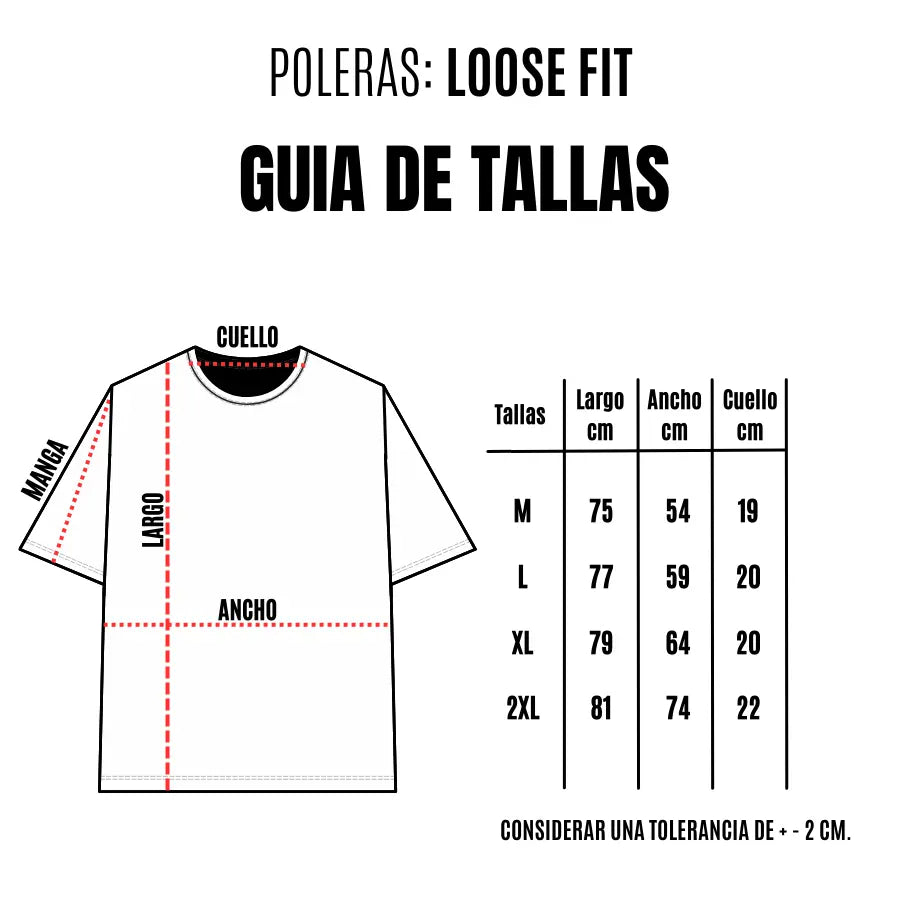 Polera Loose Fit - Alto Gramaje - Negro