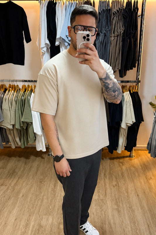 Polera Oversize High Cotton Premium - Beige