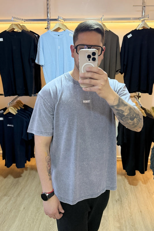 Polera Oversize Normal - Washed Grey