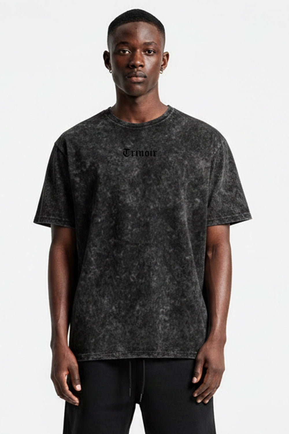 Polera Acid Wash – Negro Intenso