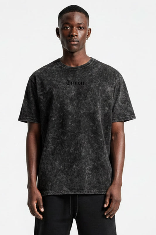 Polera Acid Wash – Negro Intenso