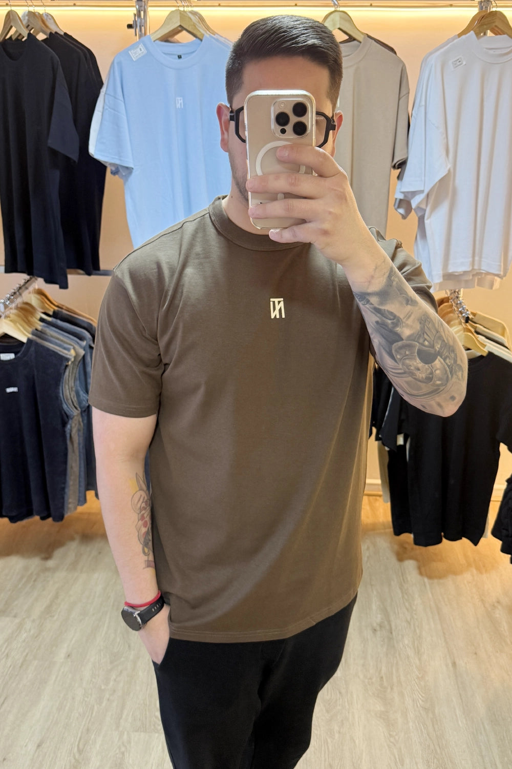 Polera Loose Fit - Alto Gramaje - Marrón