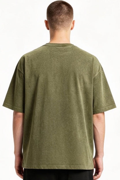 Polera Oversize Vintage - Acid Wash Verde
