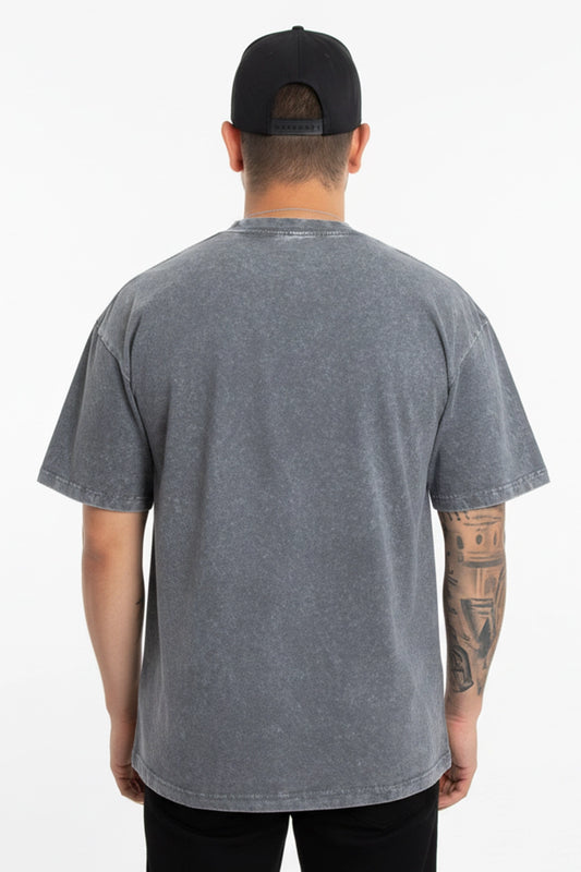 Polera Oversize - Acid Wash Gris - Stock Limitado❗