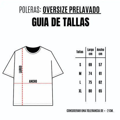 Polera Oversize Normal - Washed Grey