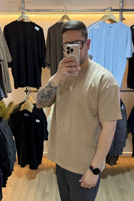 Polera Oversize Normal -  Heavy Cotton - Caqui