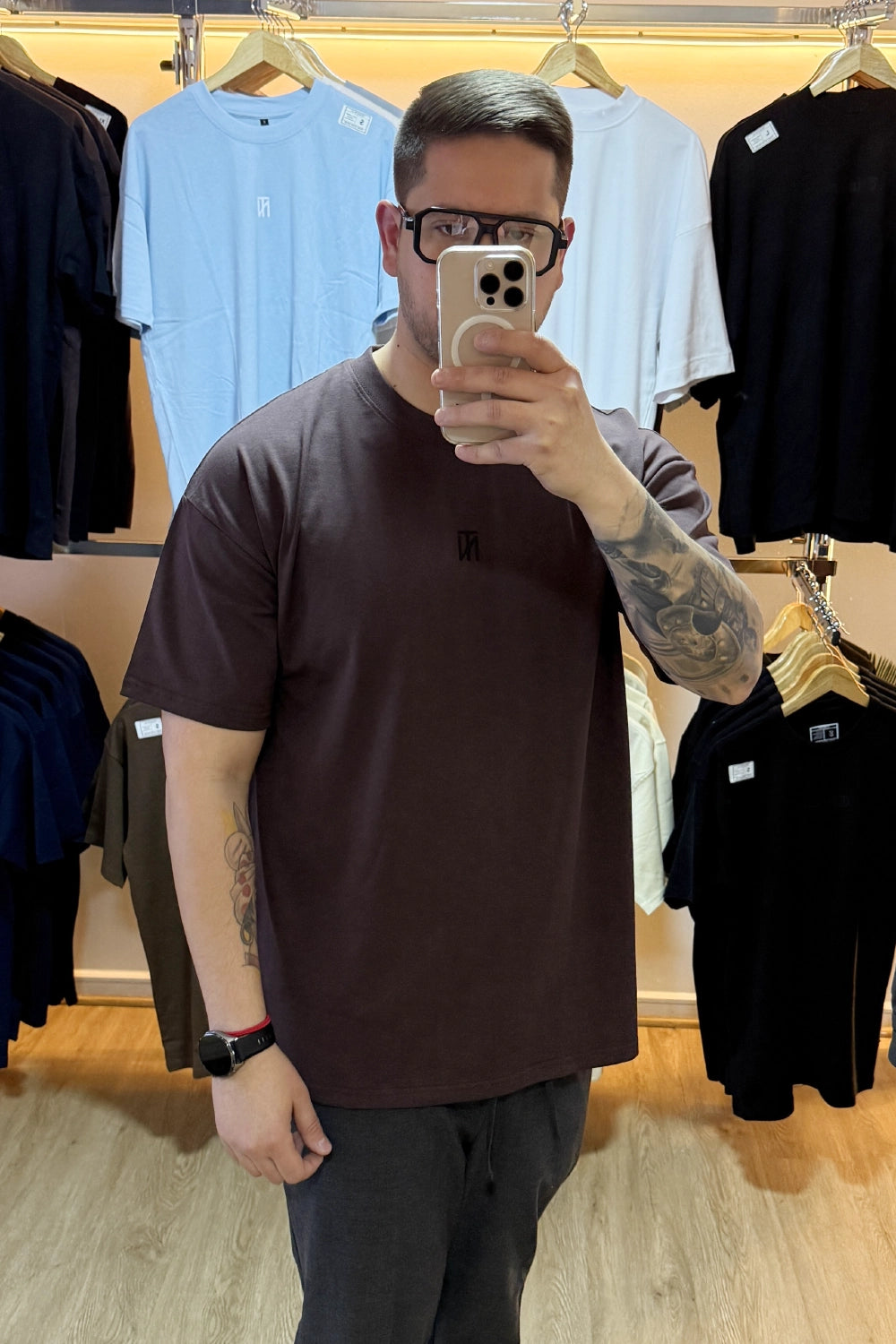 Polera Oversize Normal -  Heavy Cotton - Dark Chocolate