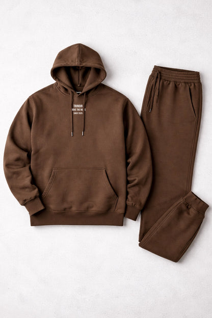 Conjunto Hoodie y Jogger - Café