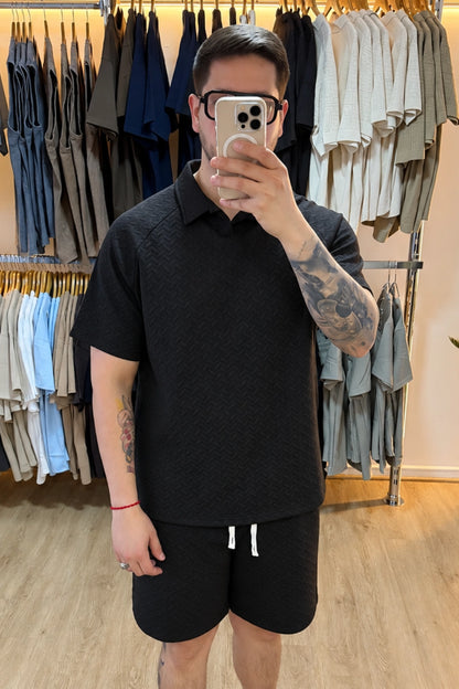 Conjunto Texturizado - Negro