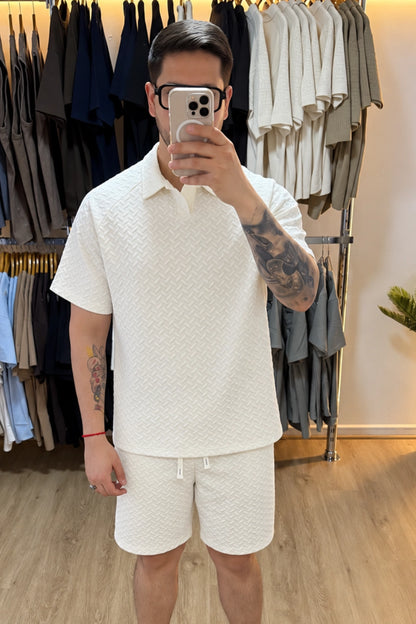 Conjunto Texturizado - Crema