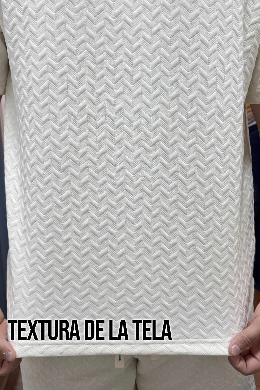 Conjunto Texturizado - Crema