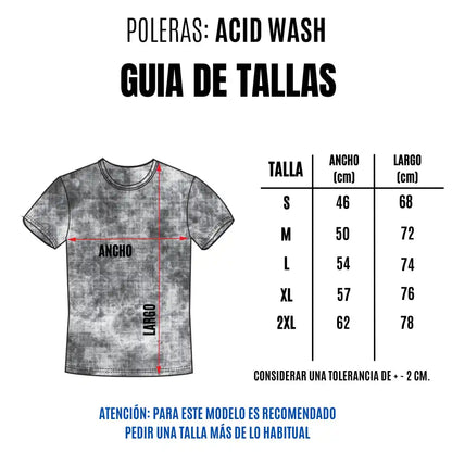 Polera Acid Wash – Negro