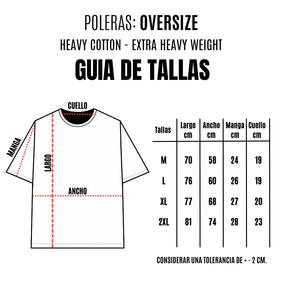 Polera Oversize (EXTRA HEAVY WEIGHT) - Negro