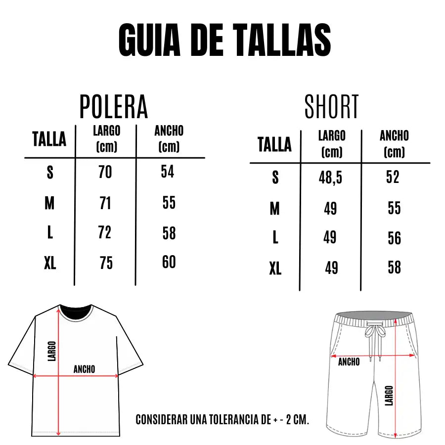 Conjunto Polera Texturizada - Negro