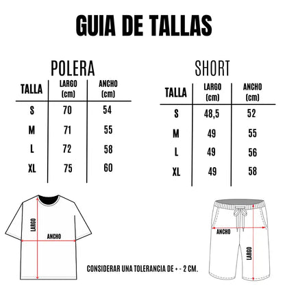 Conjunto Polera Texturizada - Negro