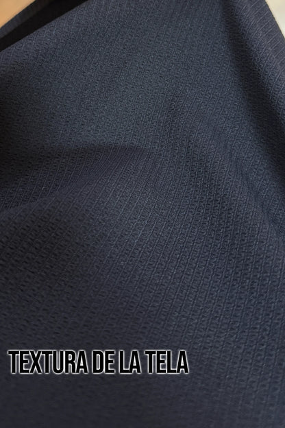 Polera cuello polo - Negro