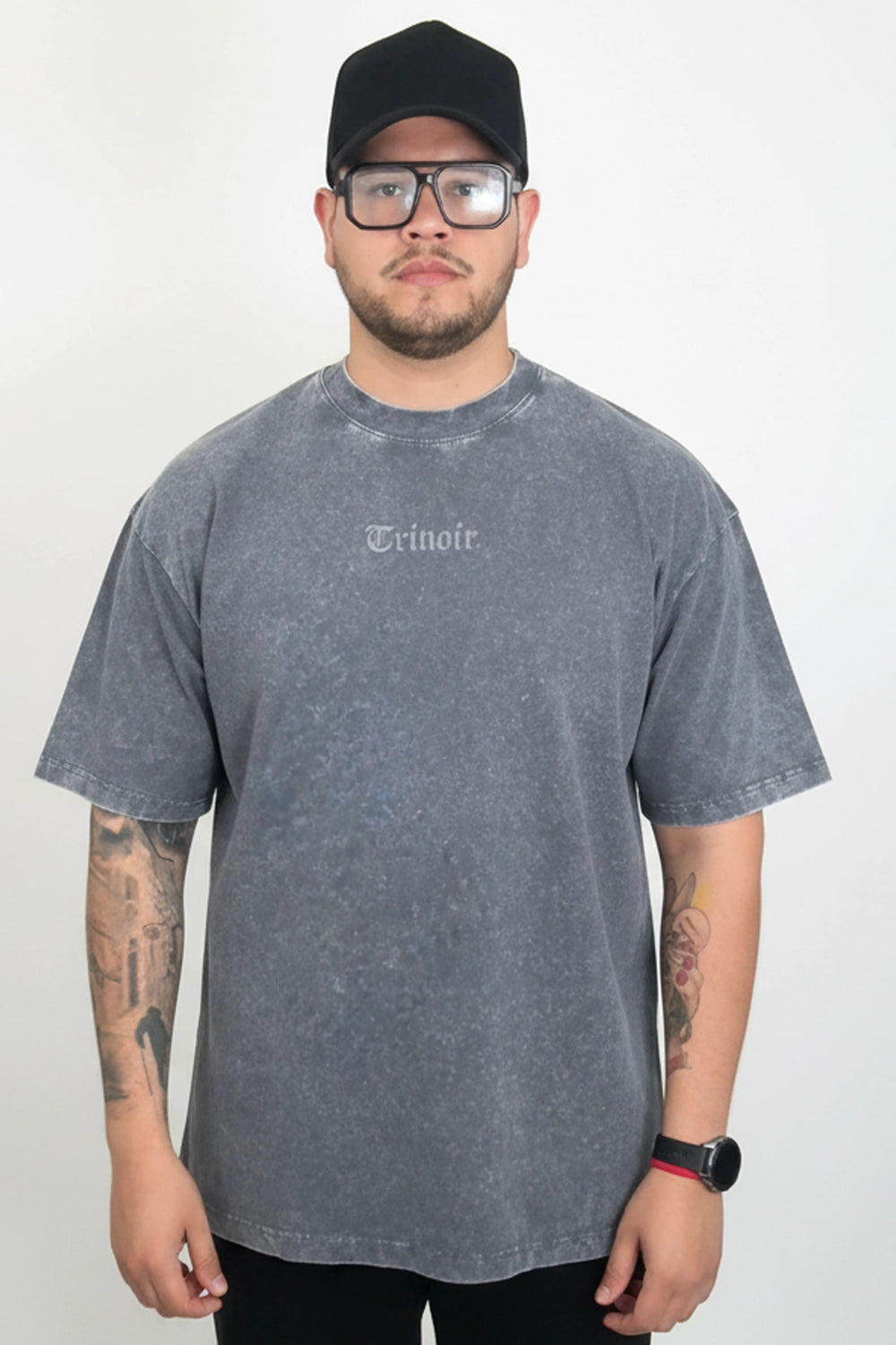 Polera Oversize - Acid Wash Gris - Stock Limitado❗