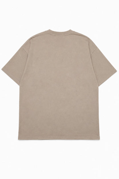 Polera Oversize Normal -  Heavy Cotton - Caqui