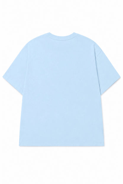 Polera Oversize Normal -  Heavy Cotton - Celeste