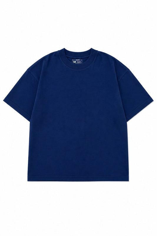 Polera Oversize High Cotton Premium - Azul