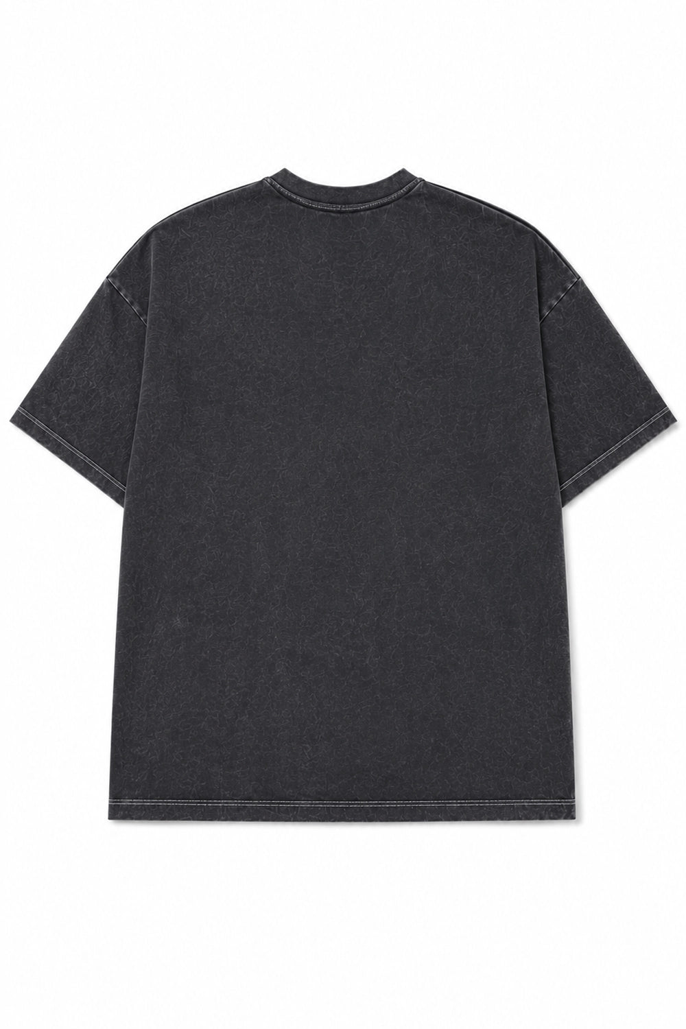 Polera Oversize High Cotton Premium - Negro Desgastado
