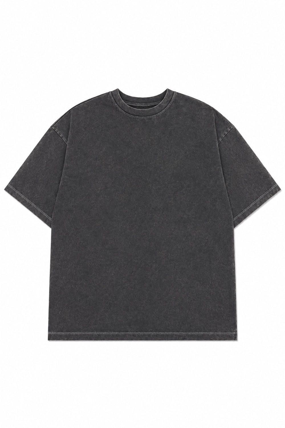 Polera Oversize High Cotton Premium Negro Desgastado