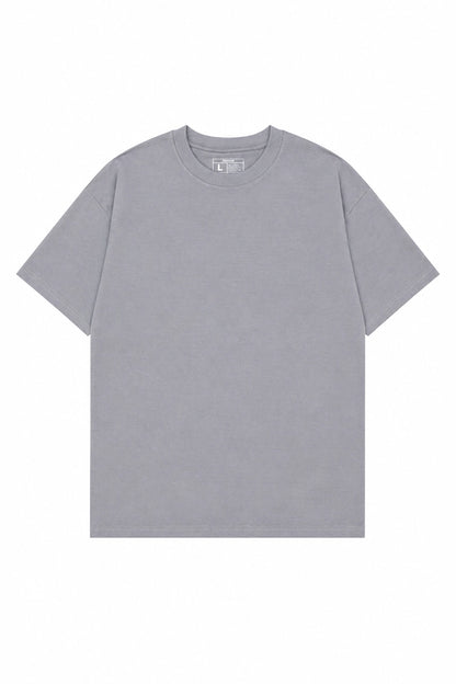 Polera Oversize High Cotton Premium - Plomo Plata