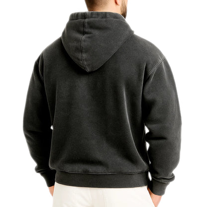 Polerón Hoodie Acid Wash - Negro