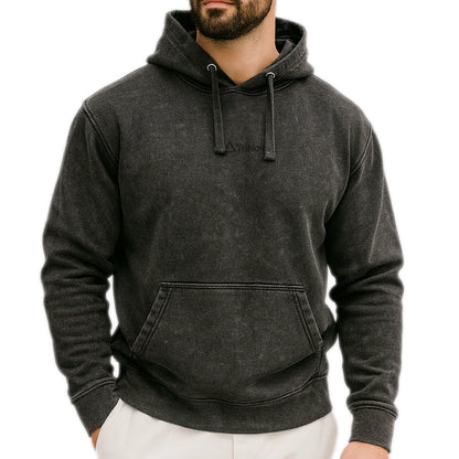 Polerón Hoodie Acid Wash - Negro