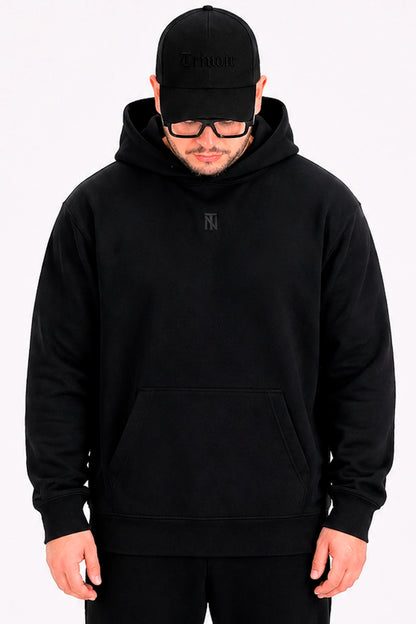 Polerón Hoodie High Cotton - Negro