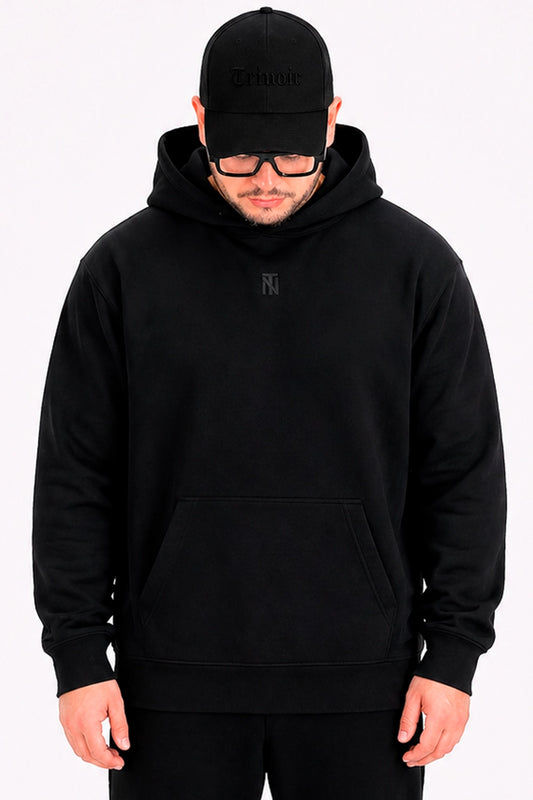 Polerón Hoodie High Cotton - Negro
