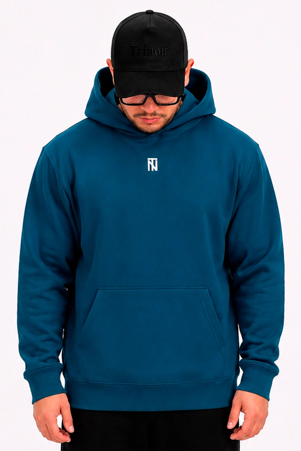 Polerón Hoodie High Cotton - Azul petróleo