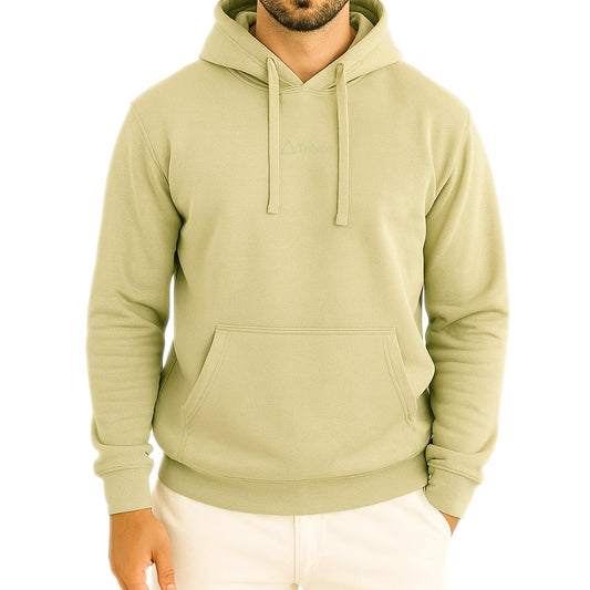 Polerón Hoodie Básico - Beige Verdoso