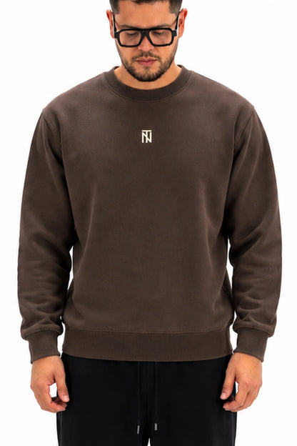 Polerón Crewneck TRINOIR - Marrón