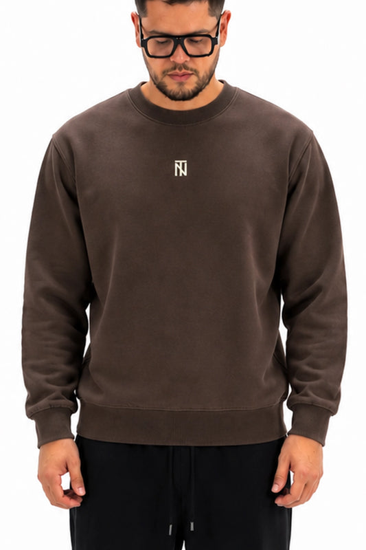Polerón Crewneck TRINOIR - Marrón