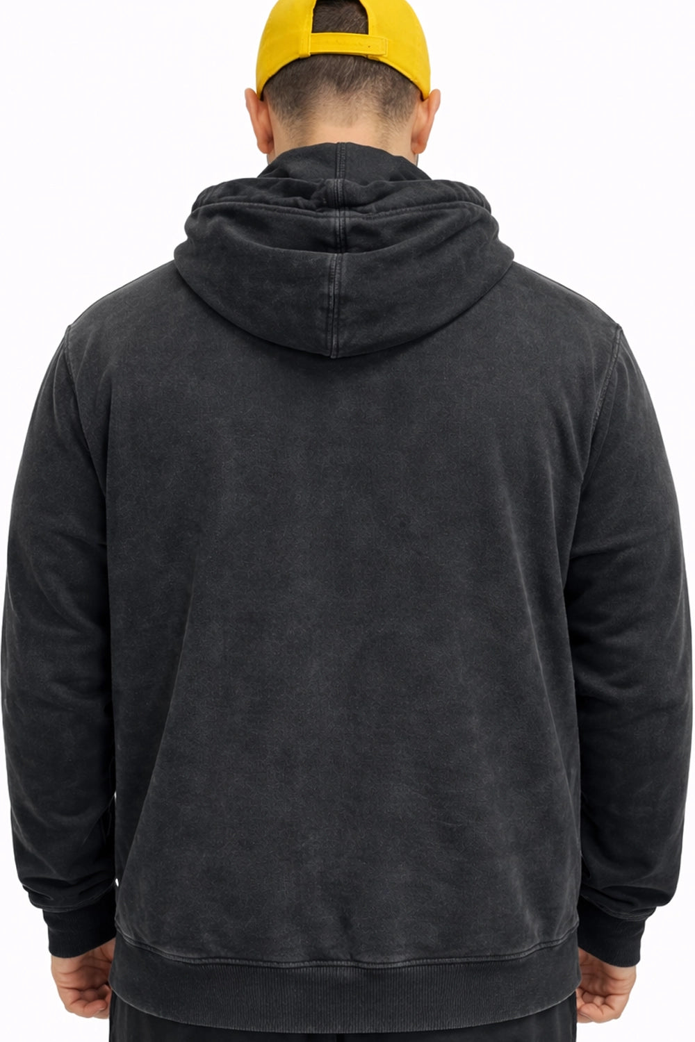 Polerón Hoodie Acid Wash - Negro