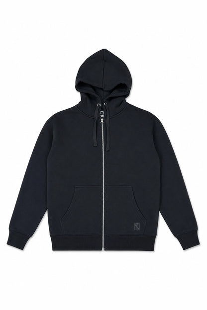 Poleron Hoodie con Cierre Heavy Cotton - Negro