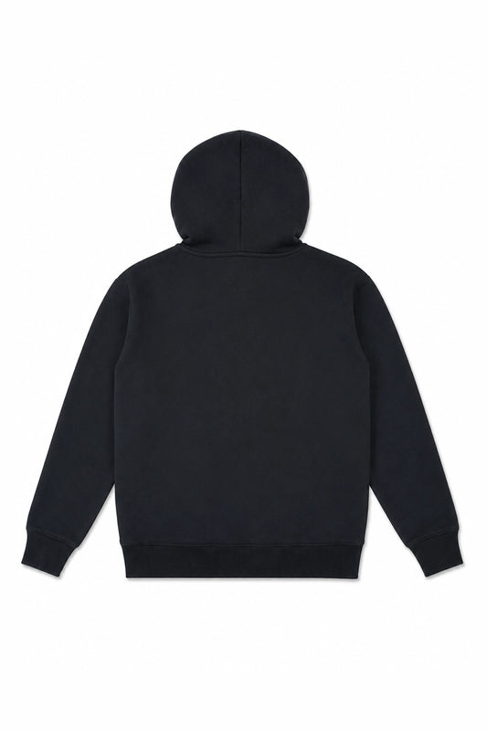 Poleron Hoodie con Cierre Heavy Cotton - Negro ⚠️LIQUIDACIÓN⚠️