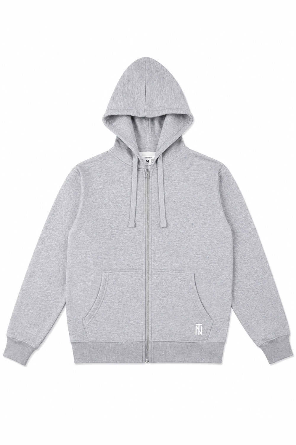 Poleron Hoodie con Cierre Heavy Cotton - Gris