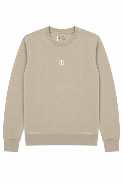 Polerón Crewneck TRINOIR - Beige Desgastado