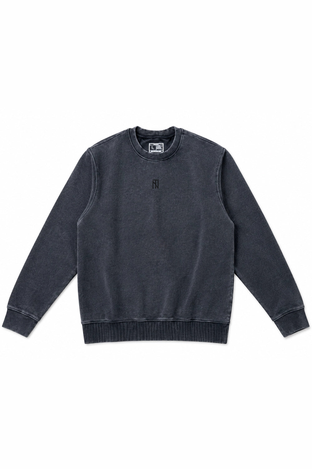 Polerón Crewneck TRINOIR - Negro Desgastado