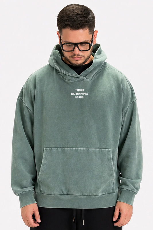 Polerón Hoodie Oversize Boxy Fit - Verde Acid