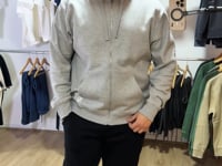 Poleron Hoodie con Cierre Heavy Cotton - Gris ⚠️LIQUIDACIÓN⚠️
